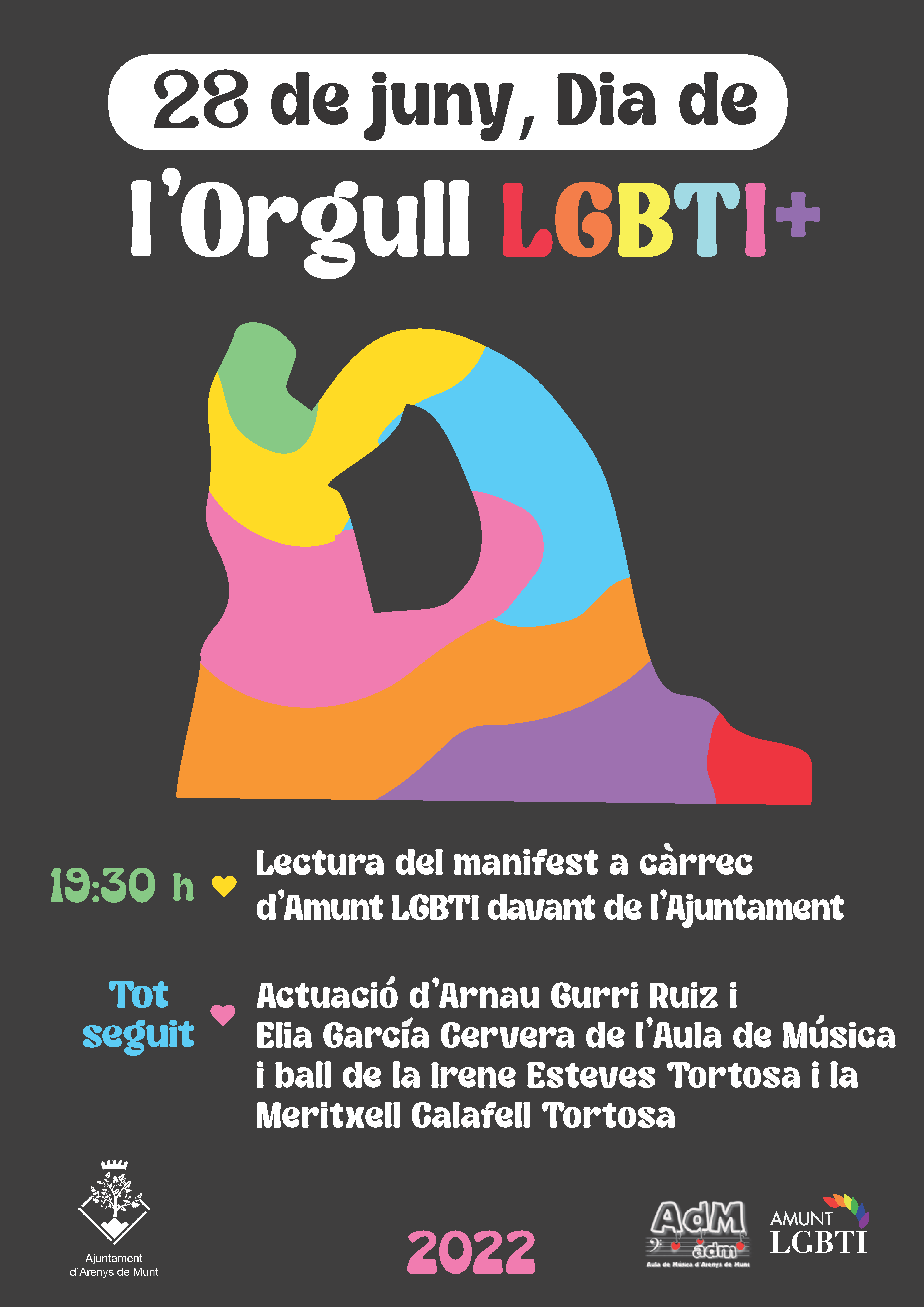 Cartell Dia de l'Orgull LGBTI 28-6-22