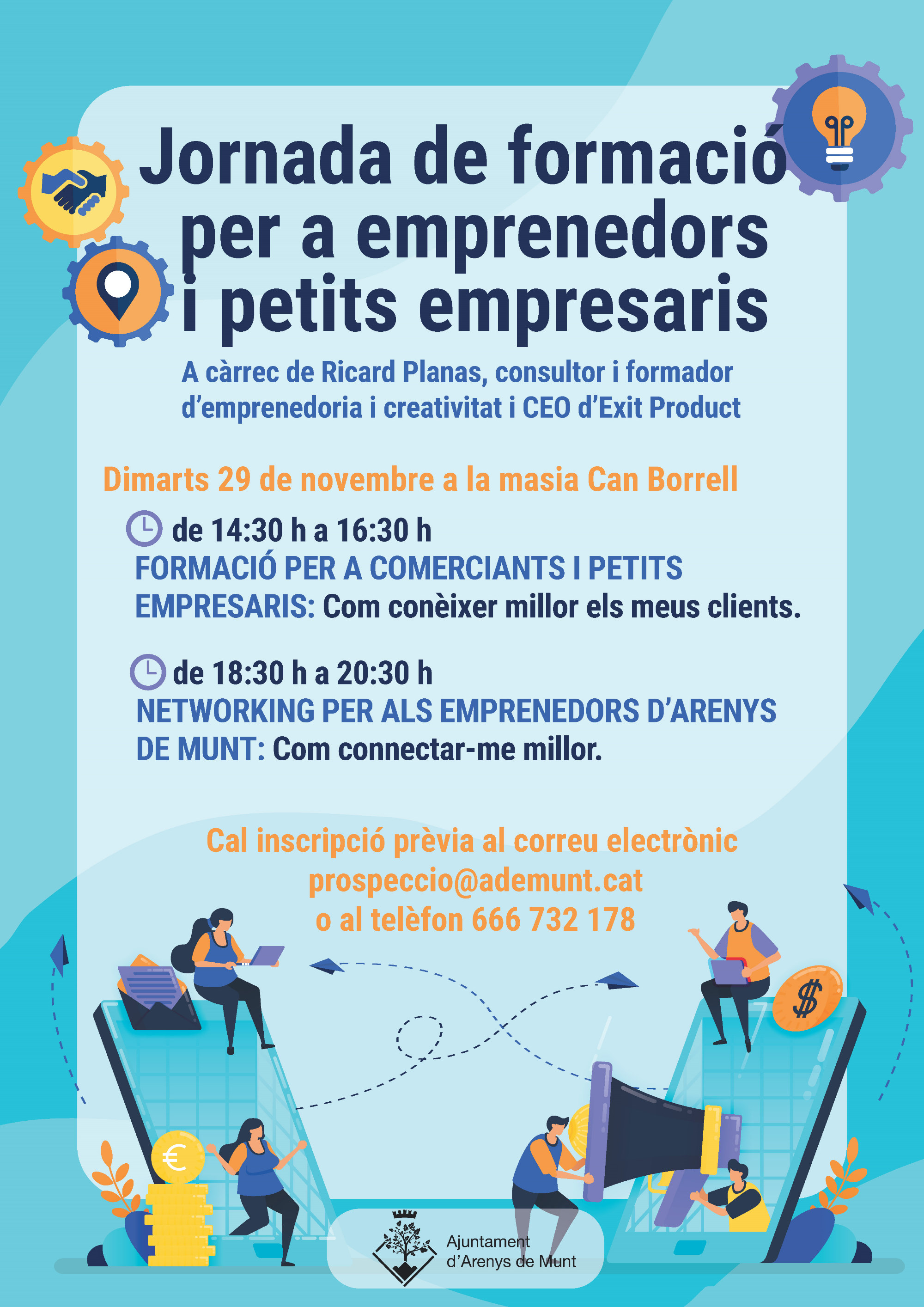 Cartell Jornada de formació per a emprenedors i petits empresaris