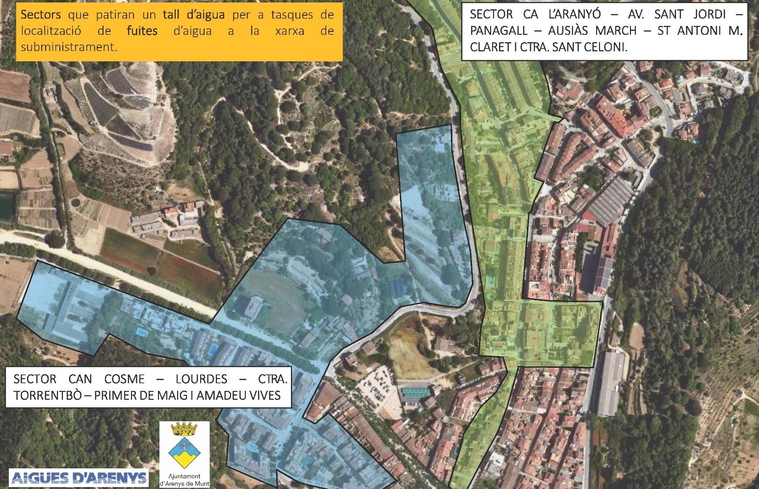 El diumenge 18 de febrer es tallarà l'aigua per iniciar la reparació a la carretera de Torrentbò