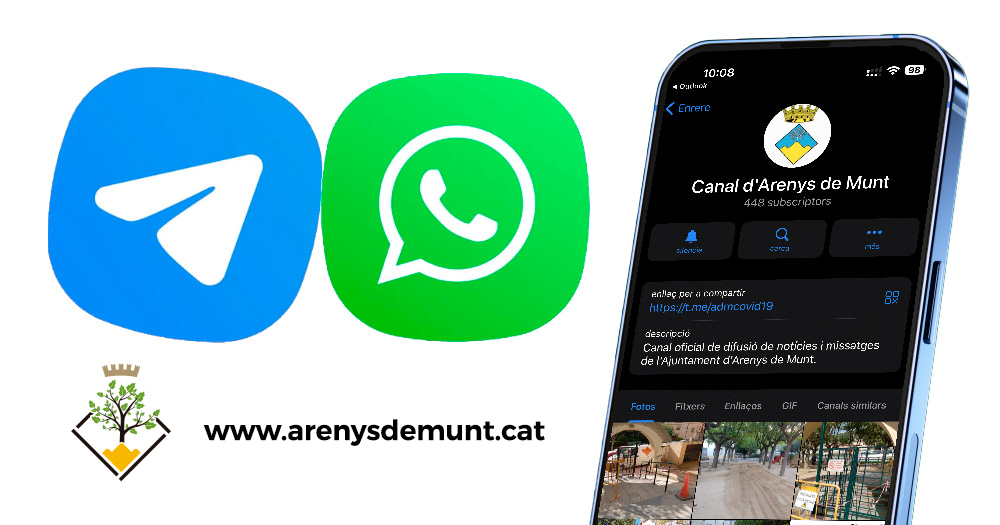 Totes les novetats, amb els canals de WhatApp i Telegram!