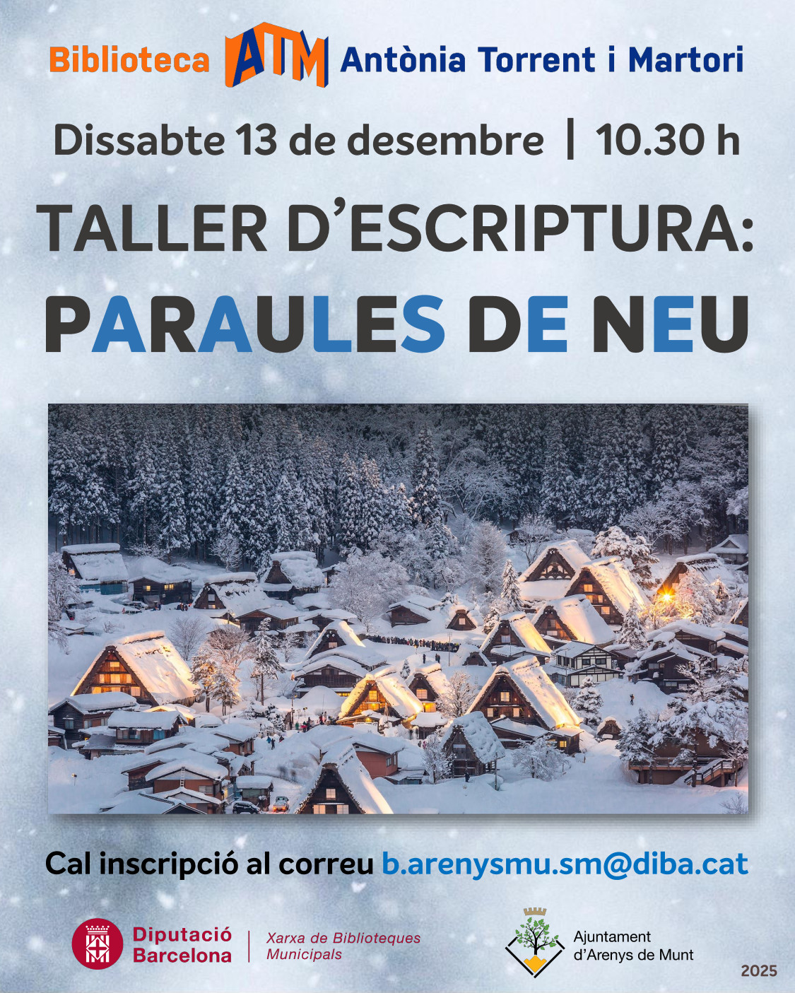 TALLER D'ESCRIPTURA: PARAULES DE NEU