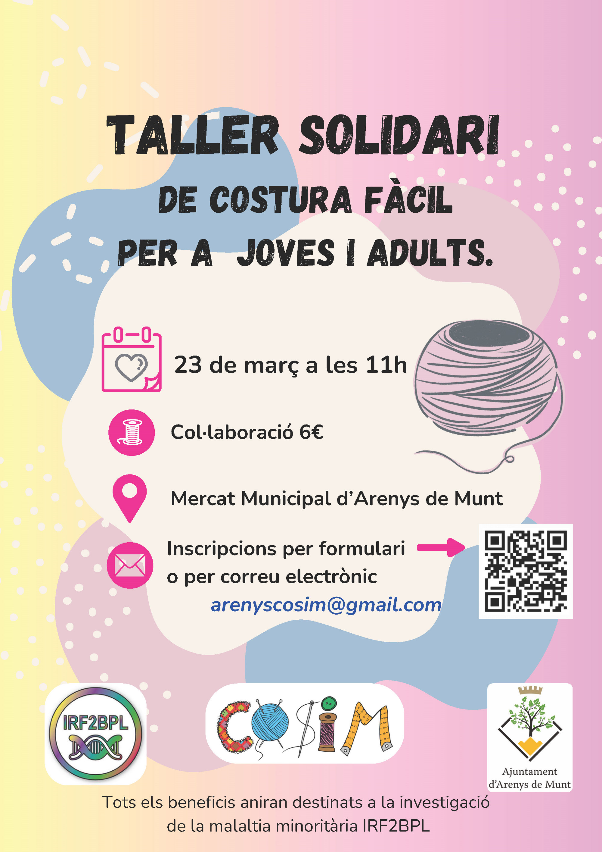 Taller solidari de costura fàcil per a joves i adults