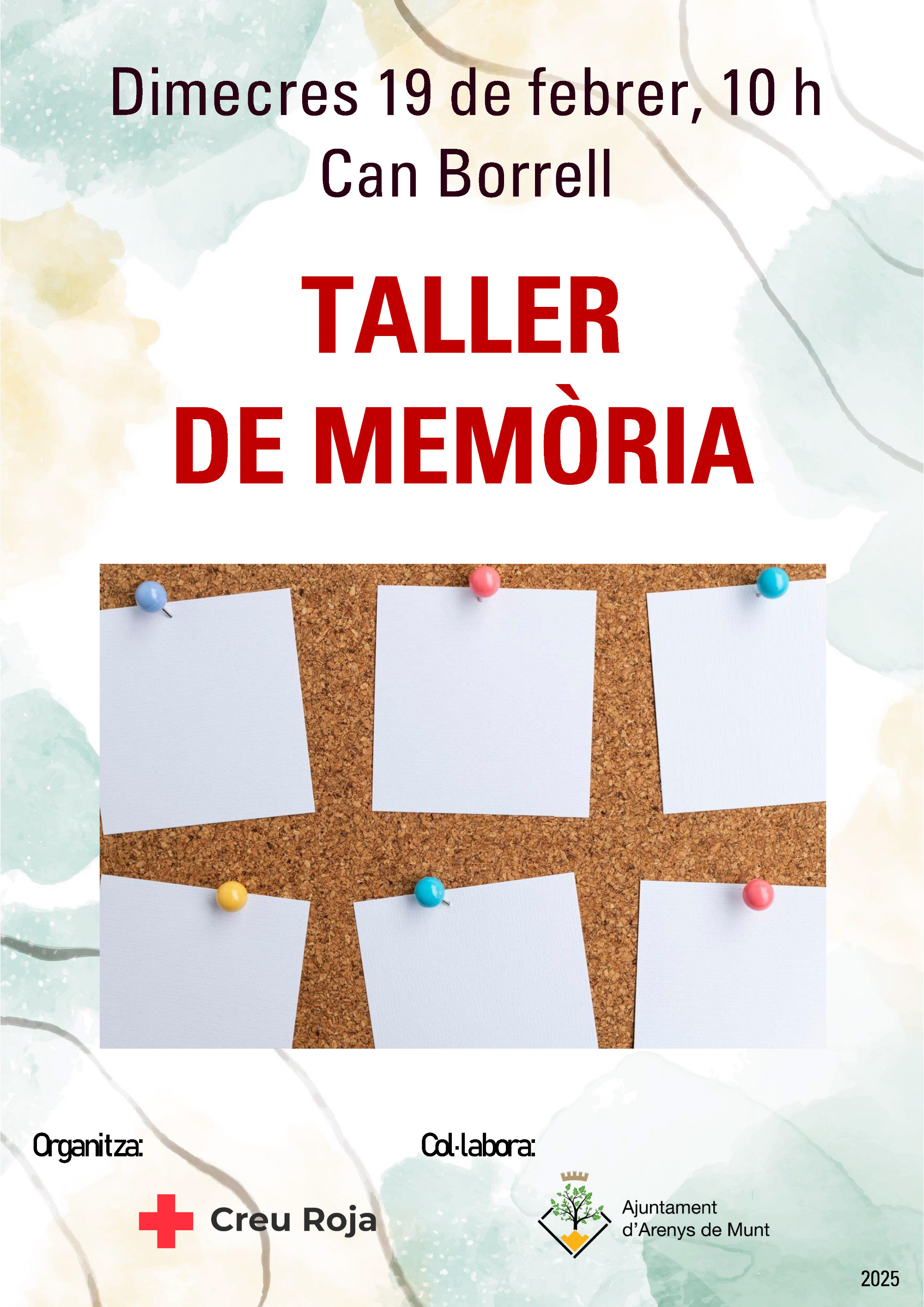 Cartell Taller de memòria Creu Roja 19-2-25