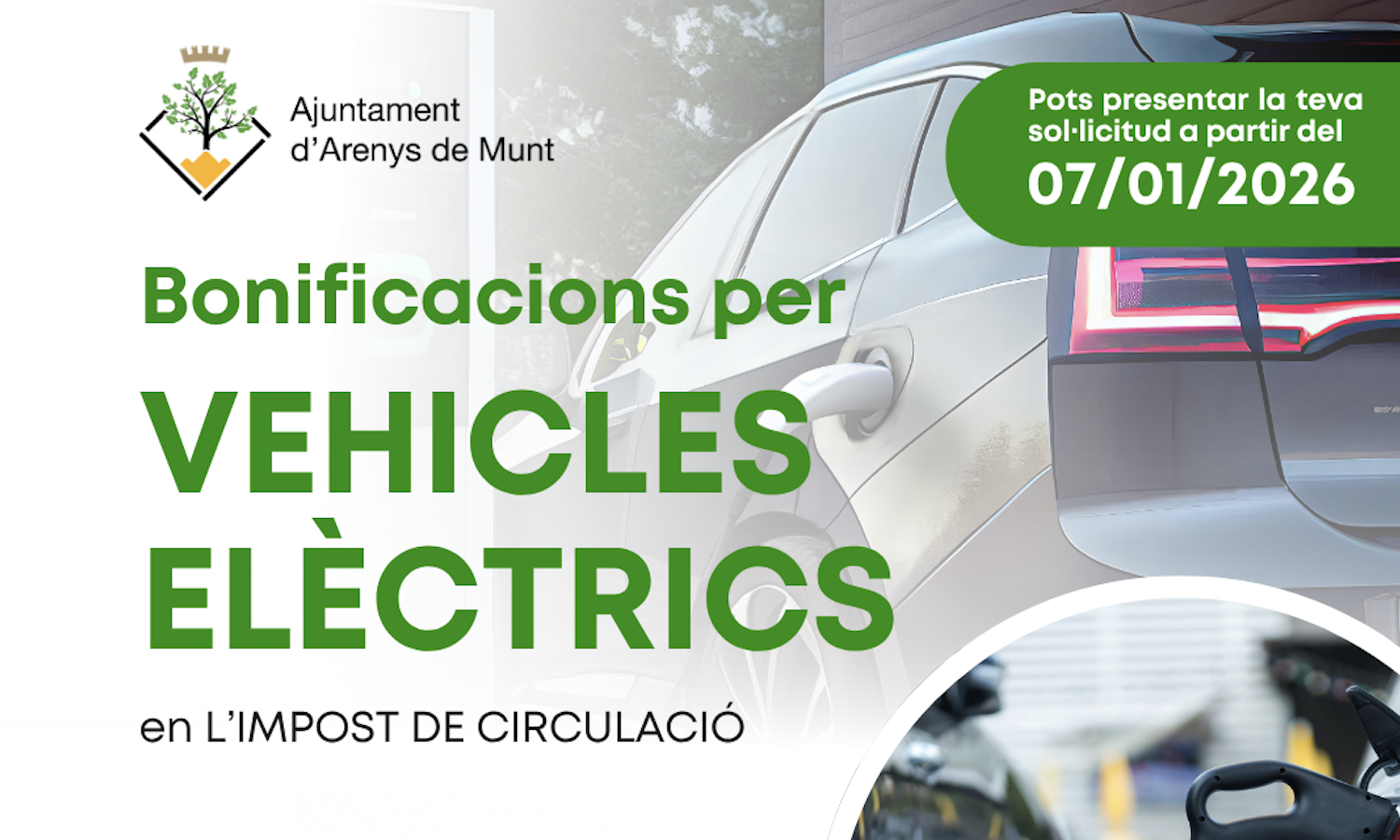 Bonificacions en l'impost de circulaci&oacute; per a vehicles el&egrave;ctrics