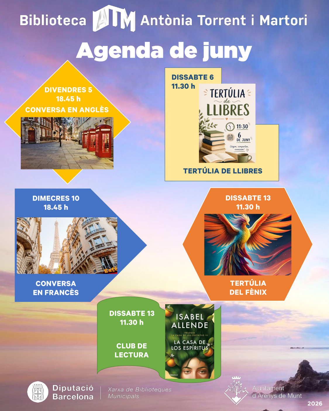 Agenda biblioteca juny 2026