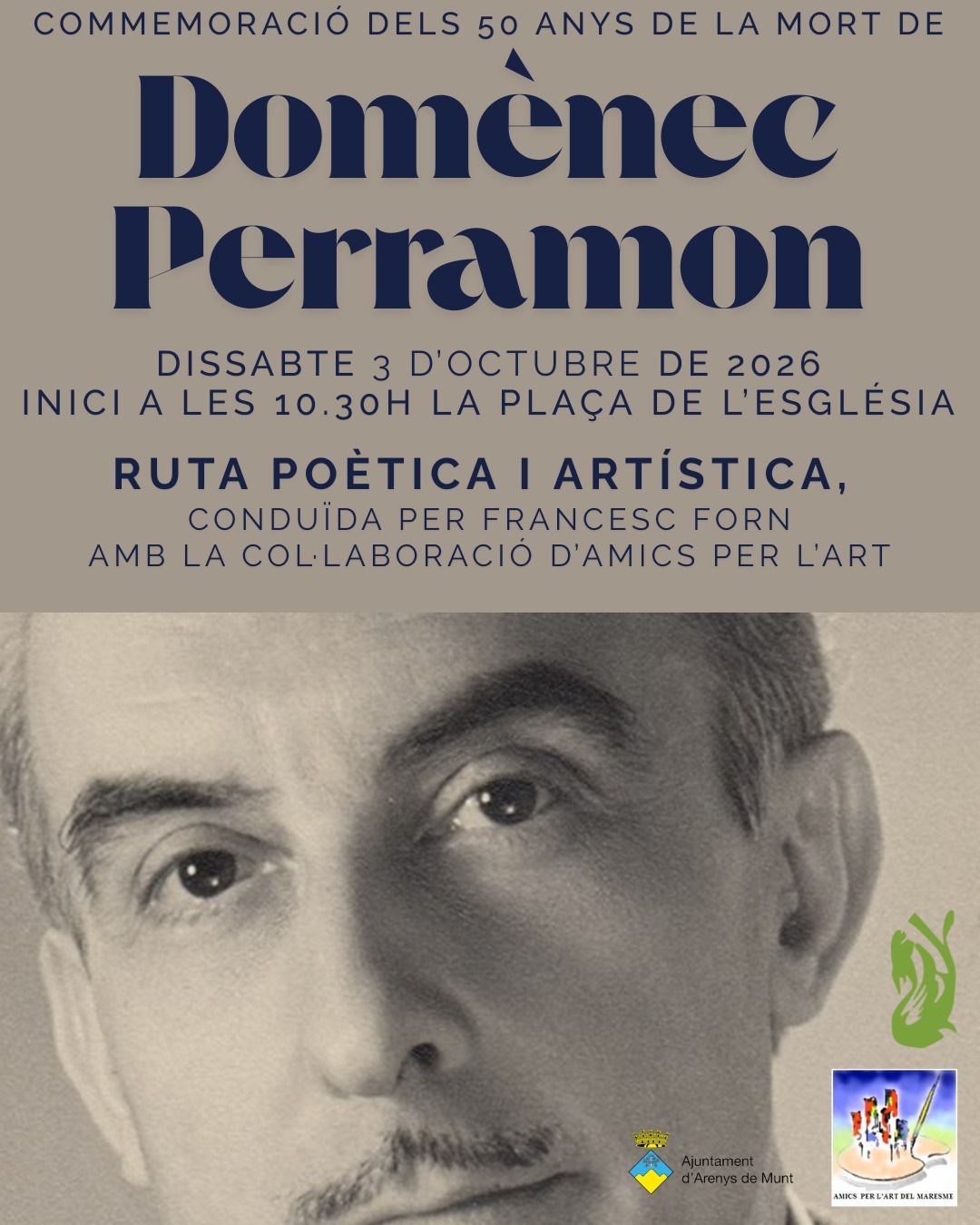 Ruta poètica i artística - Commemoració dels 50 anys de la mort de Domènec Perramon