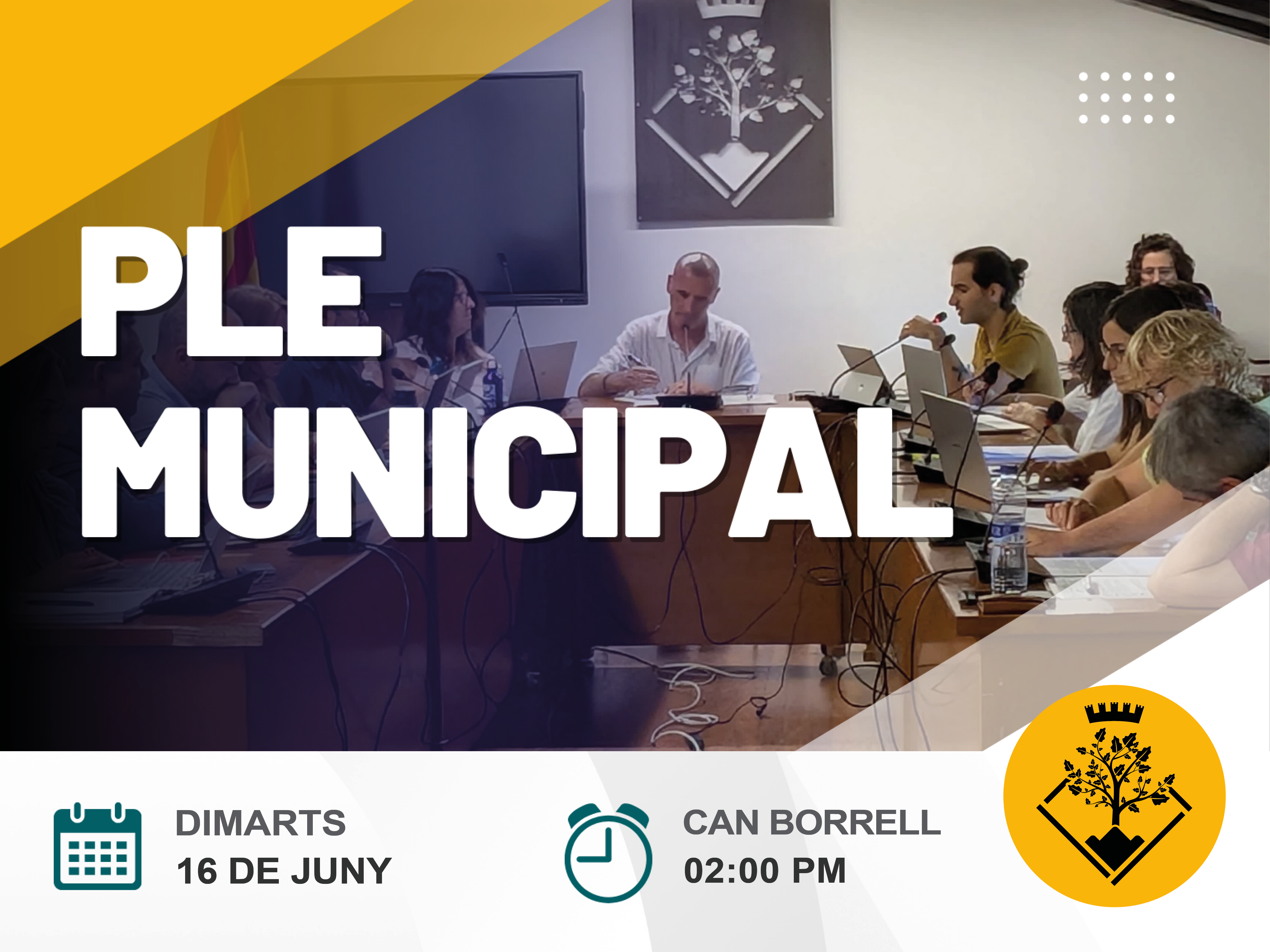 Ple ordinari el dimarts 16 de juny
