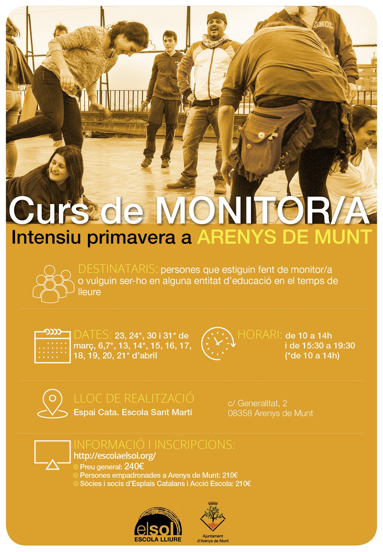 Curs de monitor/a d'activitats de lleure infantil i juvenil a Arenys de Munt